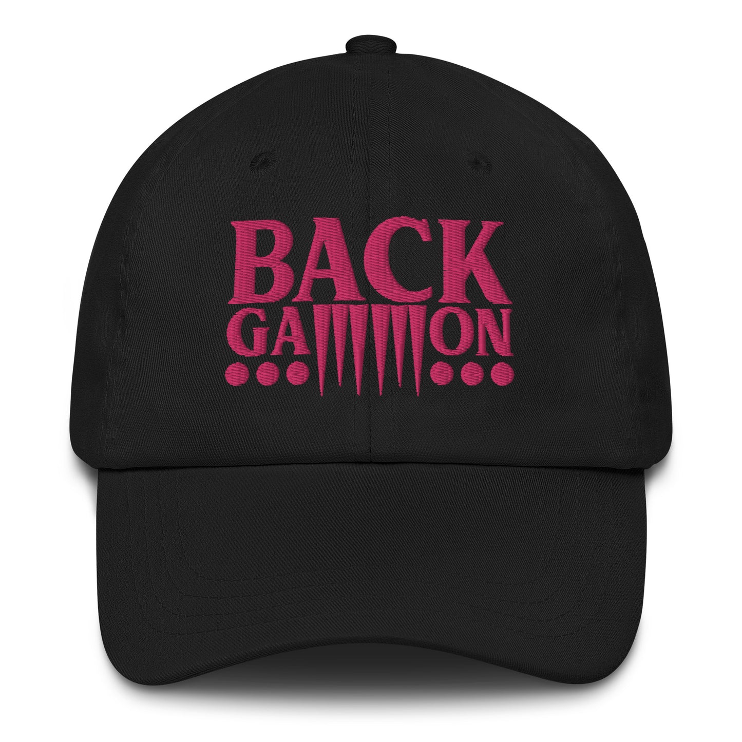 Backgammon Dad Hat (pink embroidery)