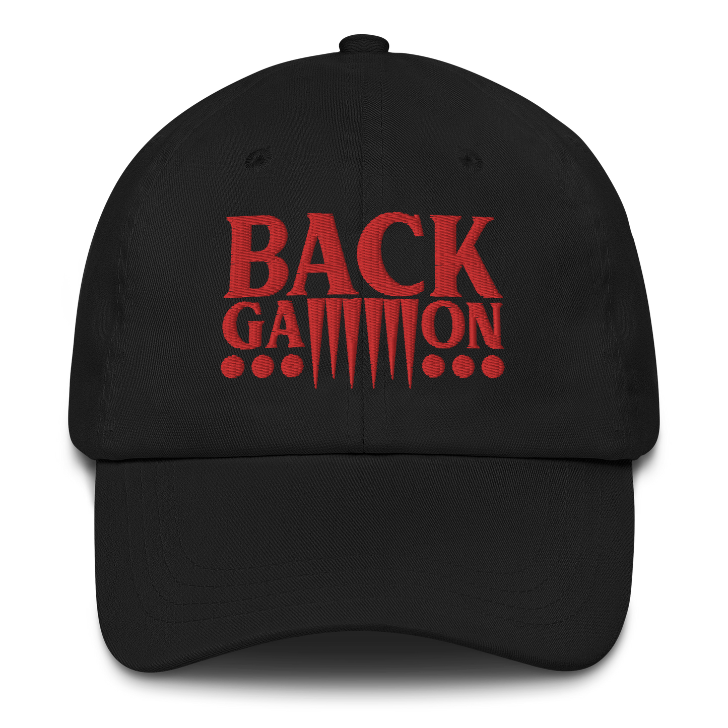 Backgammon Dad Hat (red embroidery)