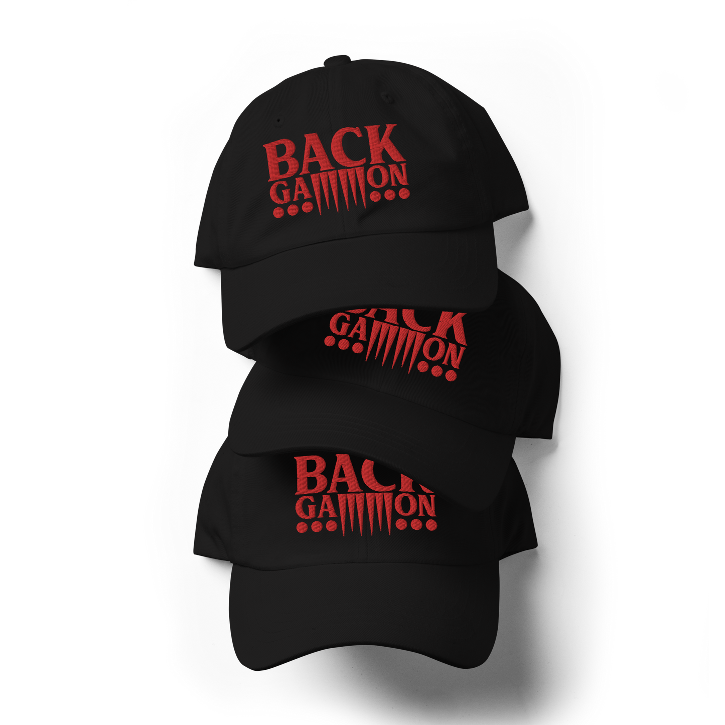 Backgammon Dad Hat (red embroidery)