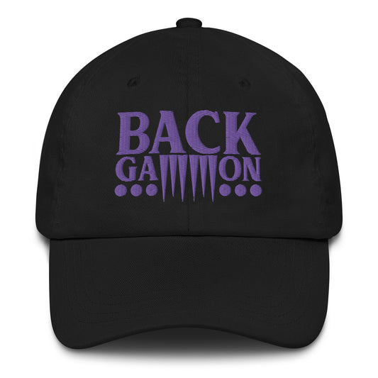 Backgammon Dad Hat (purple embroidery)