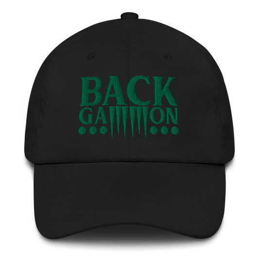 Backgammon Dad Hat (green embroidery)