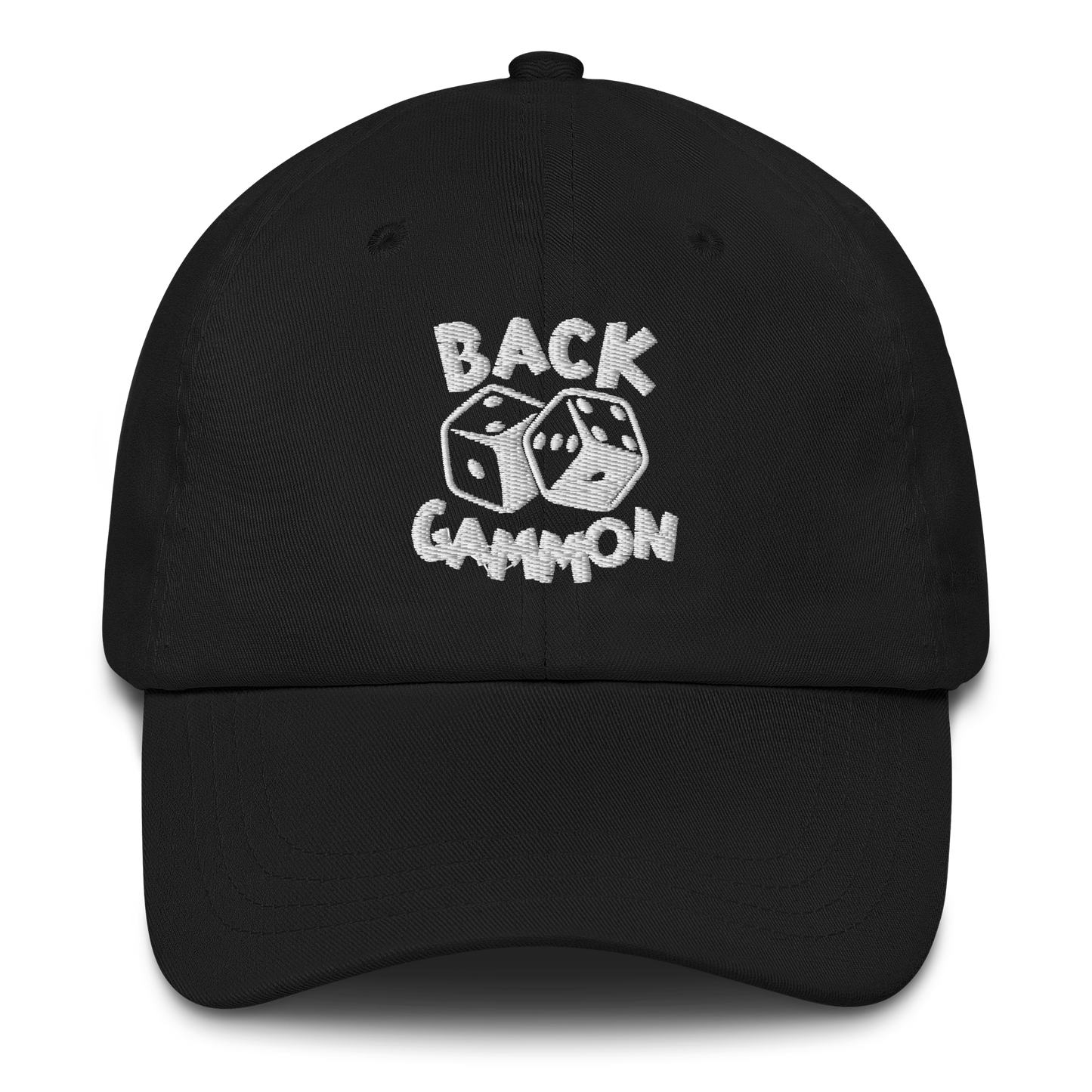 Backgammon Dad Hat (white embroidery)