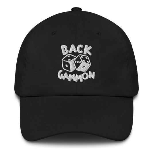 Backgammon Dad Hat (white embroidery)