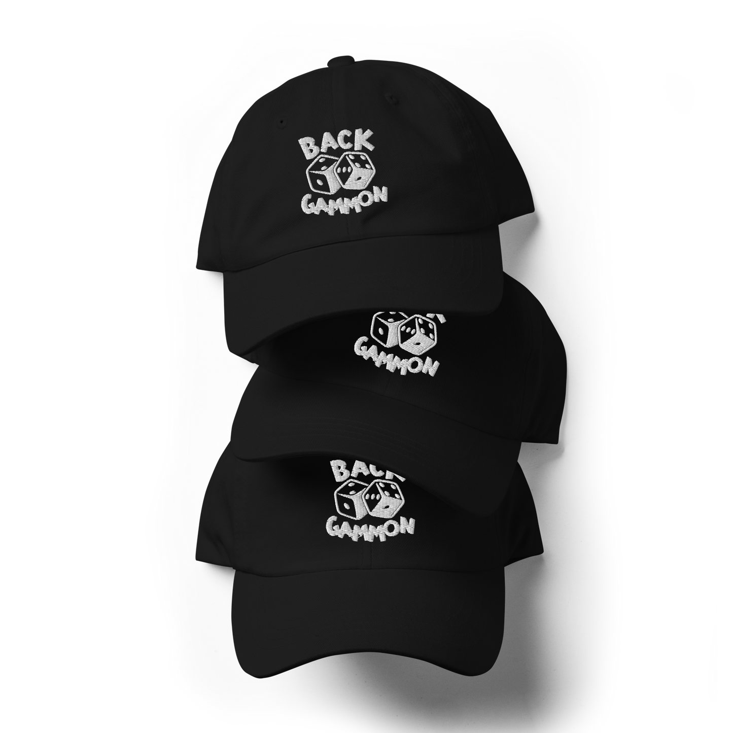 Backgammon Dad Hat (white embroidery)