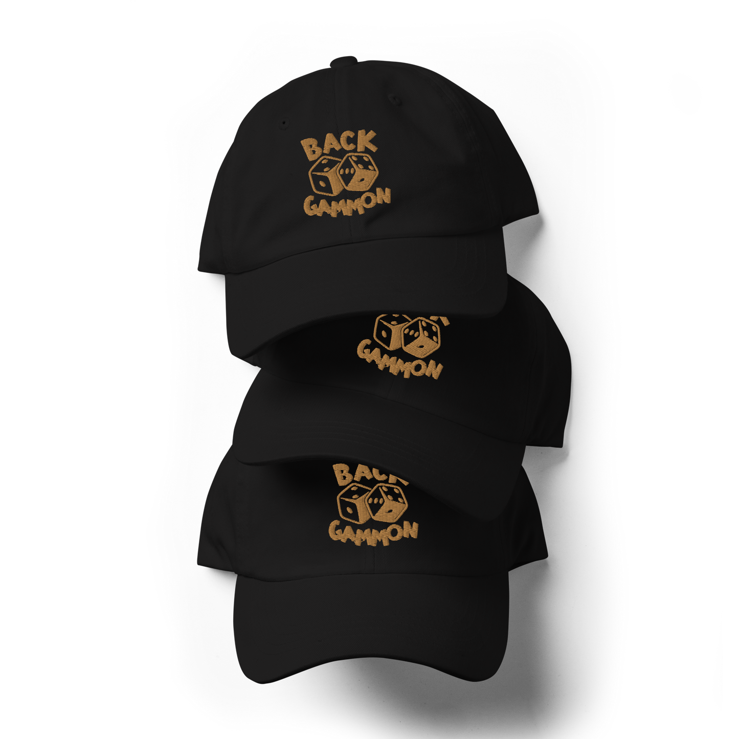 Backgammon Dad Hat (gold embroidery)