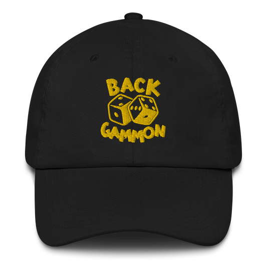 Backgammon Dad Hat (yellow embroidery)