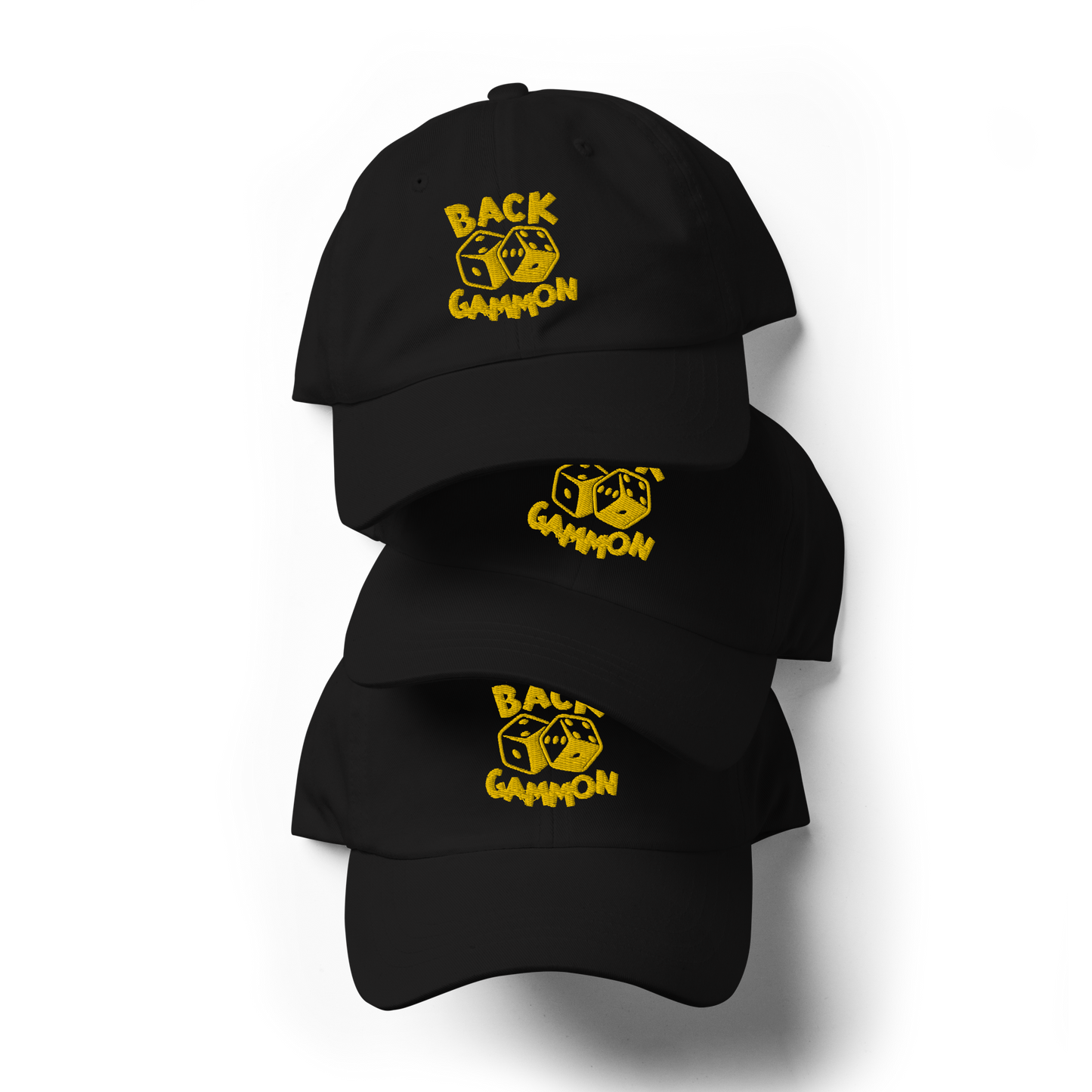 Backgammon Dad Hat (yellow embroidery)