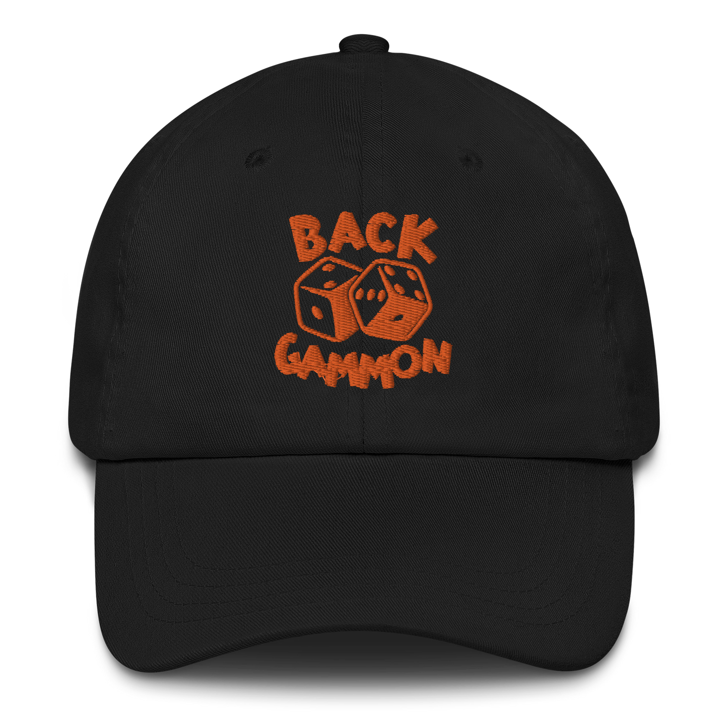 Backgammon Dad Hat (orange embroidery)