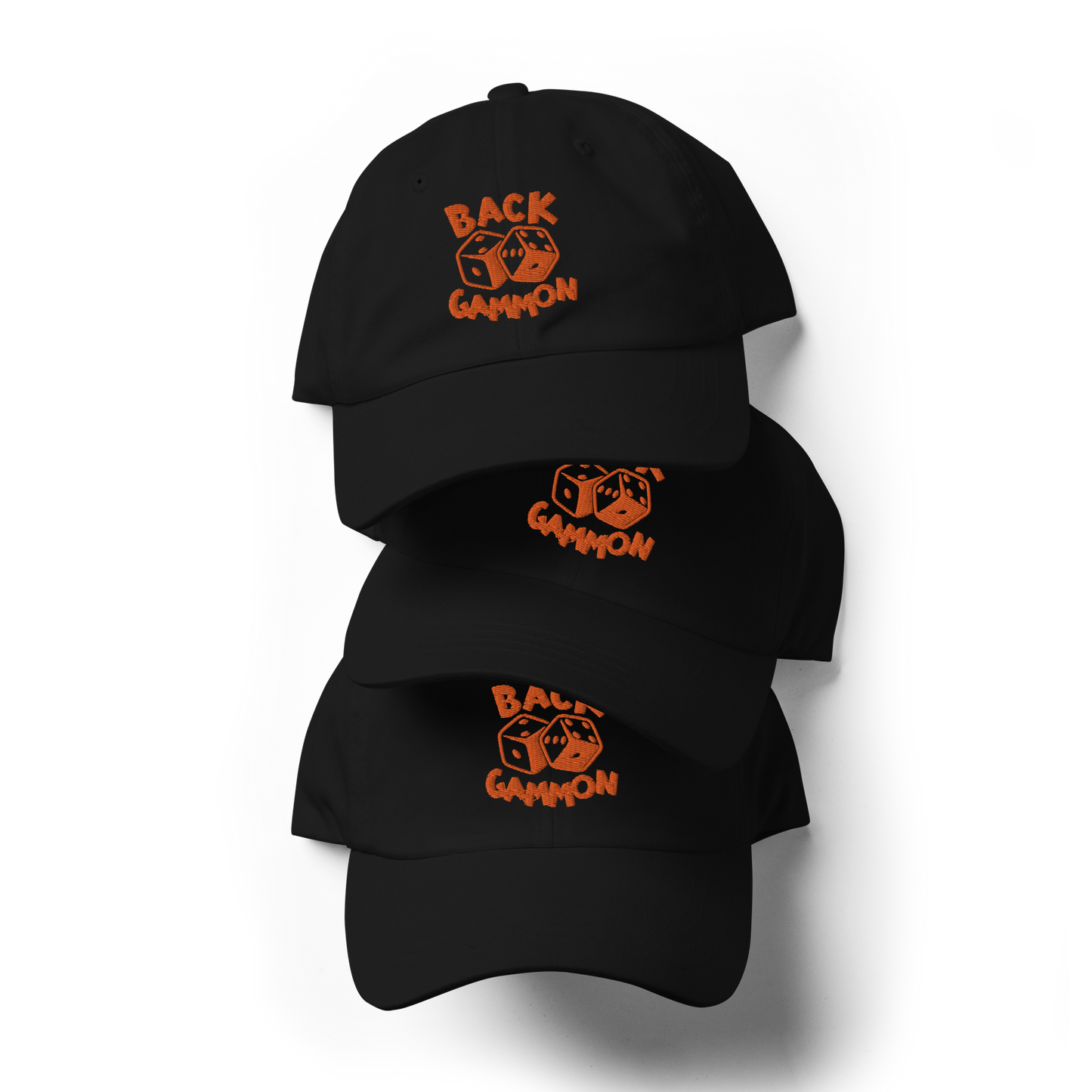 Backgammon Dad Hat (orange embroidery)