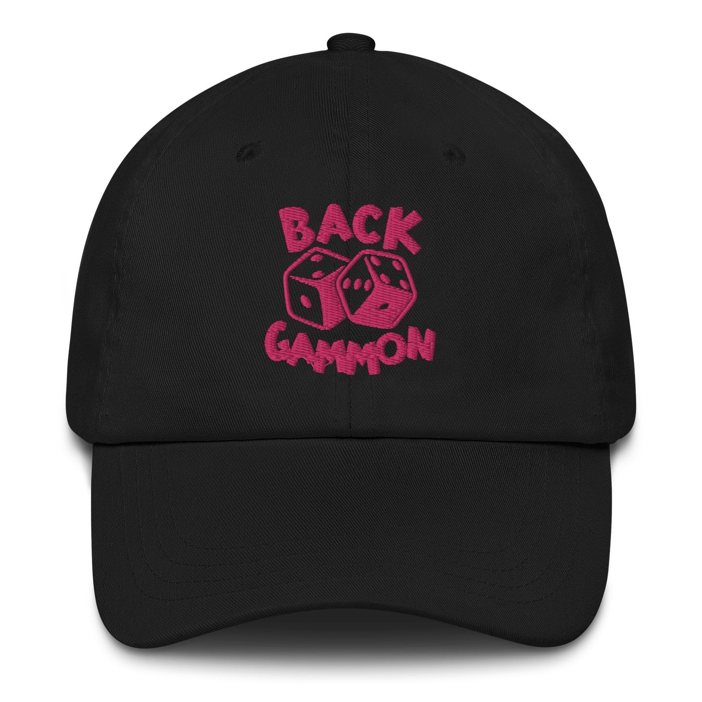 Backgammon Dad Hat (pink embroidery)