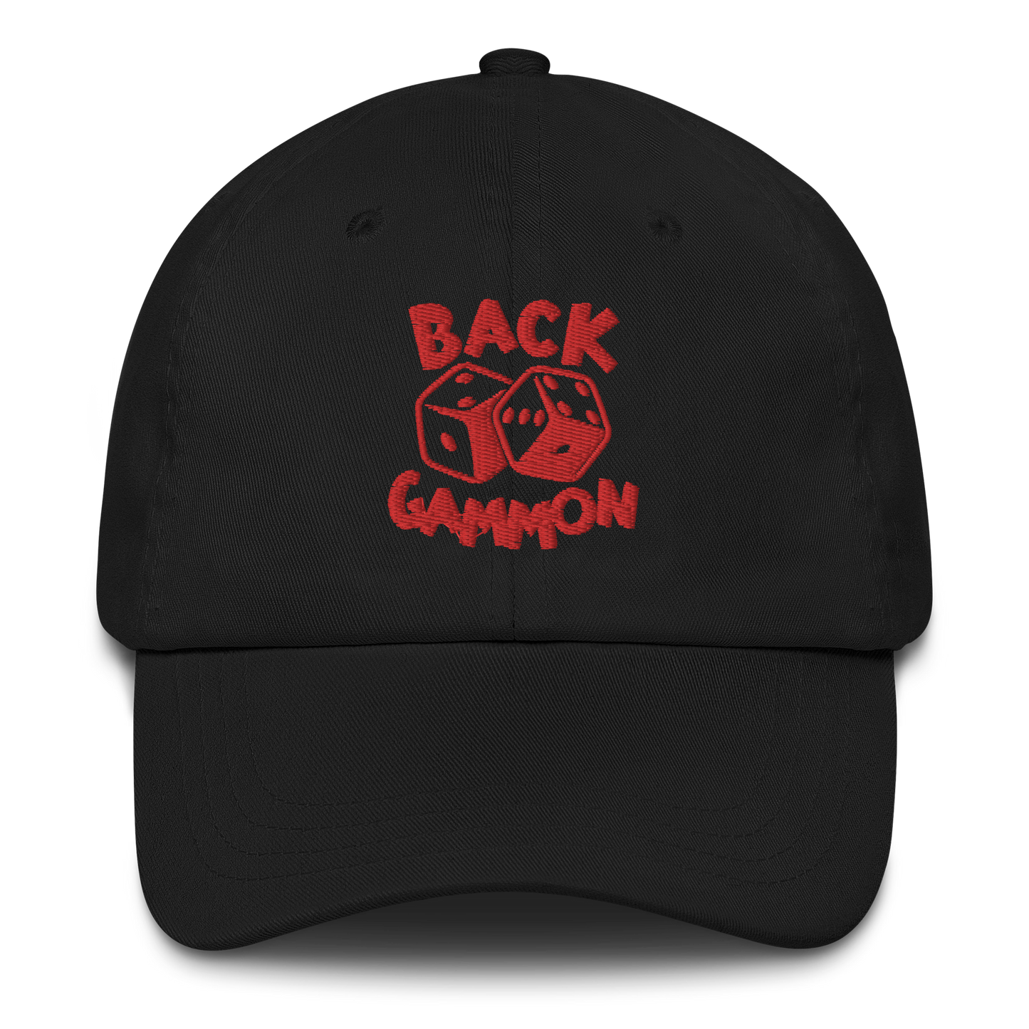 Backgammon Dad Hat (red embroidery)