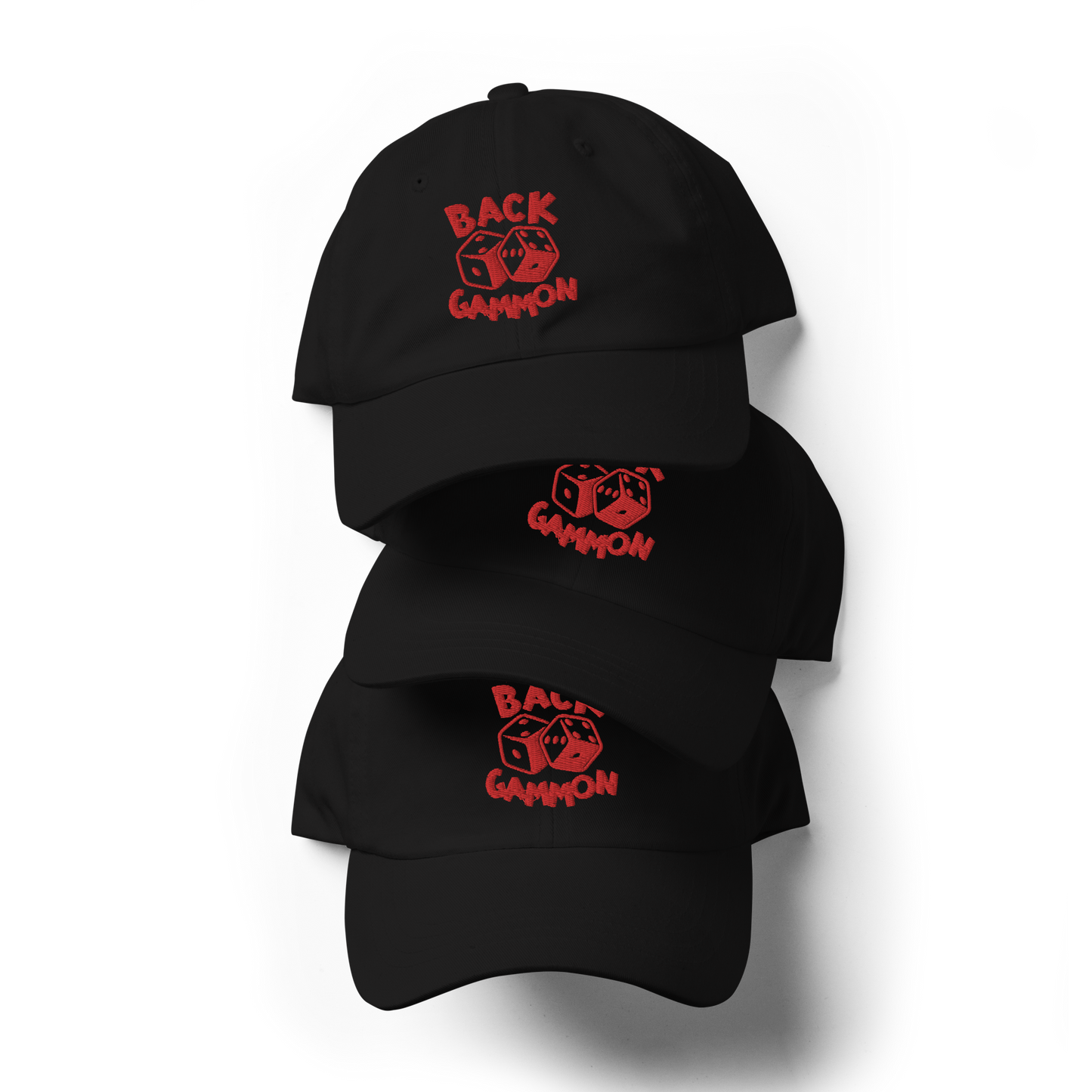 Backgammon Dad Hat (red embroidery)