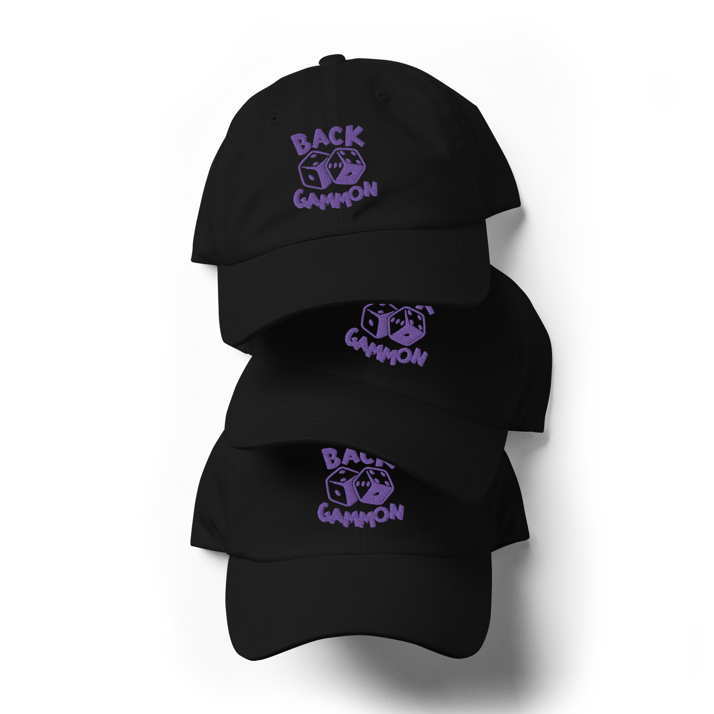 Backgammon Dad Hat (purple embroidery)