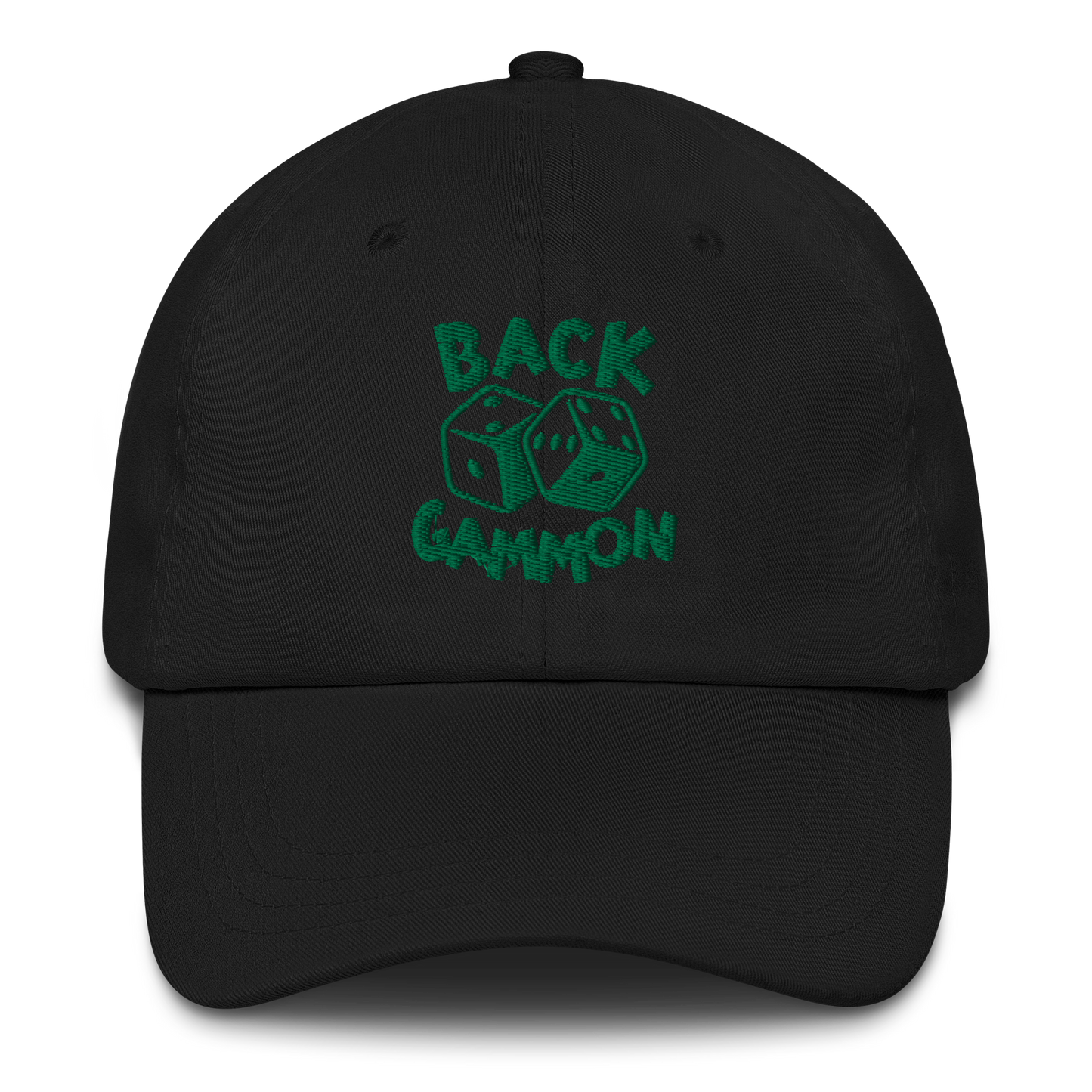 Backgammon Dad Hat (green embroidery)