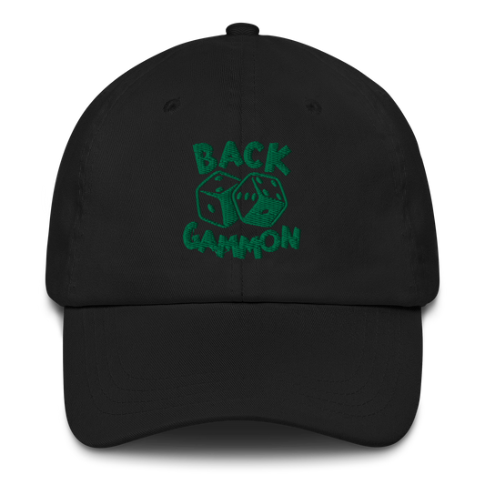 Backgammon Dad Hat (green embroidery)