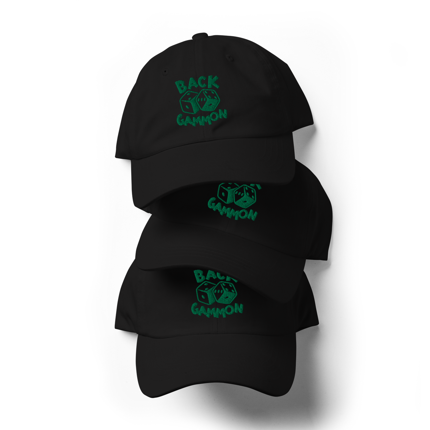 Backgammon Dad Hat (green embroidery)