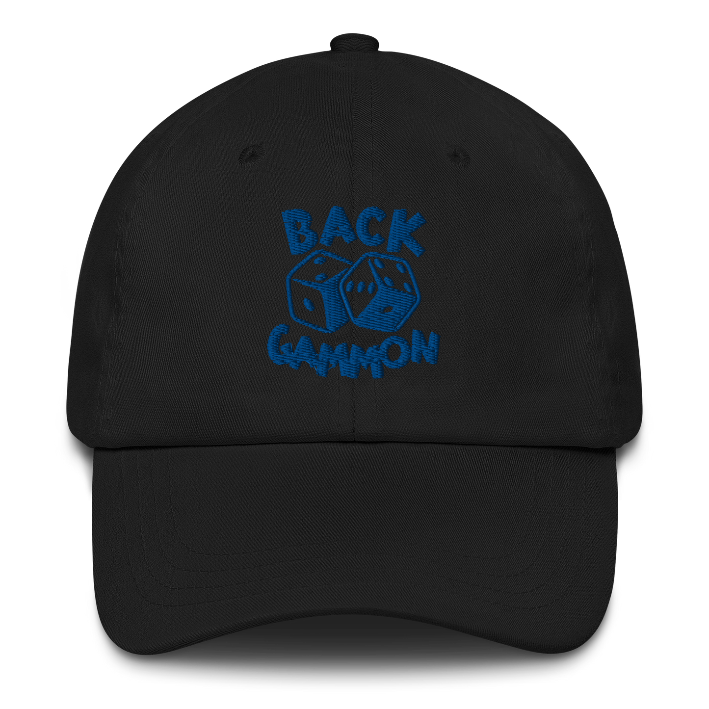 Backgammon Dad Hat (blue embroidery)