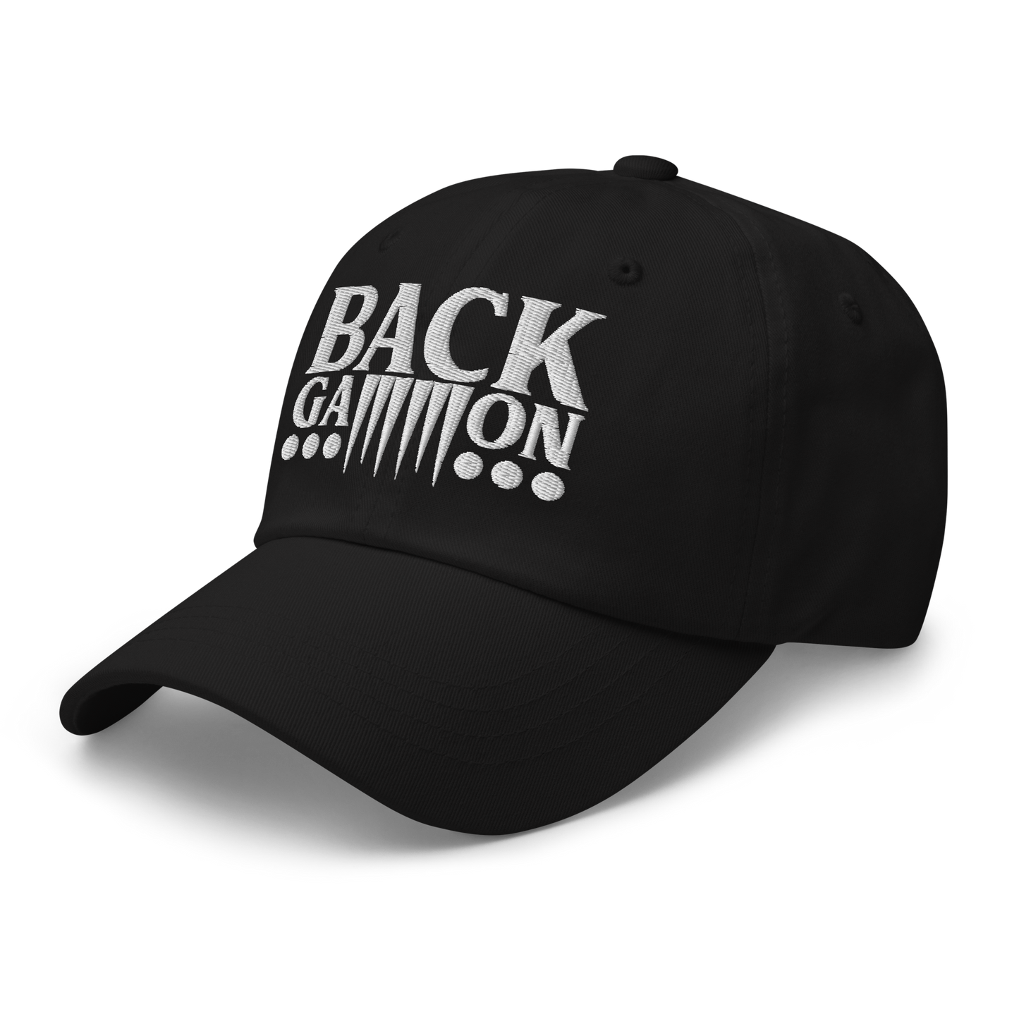 Backgammon Dad Hat (white embroidery)