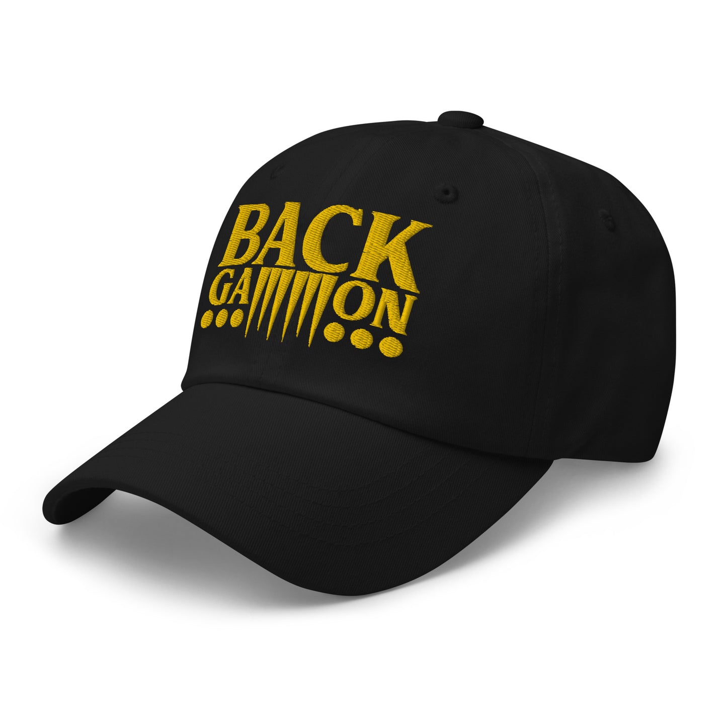 Backgammon Dad Hat (yellow embroidery)