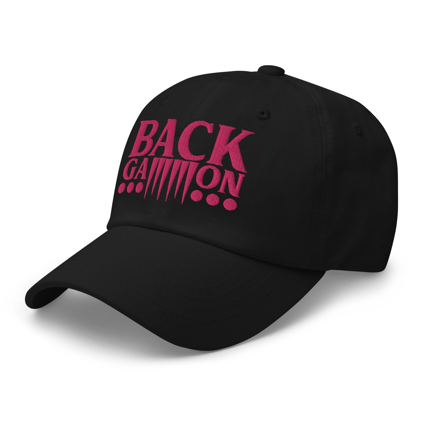 Backgammon Dad Hat (pink embroidery)