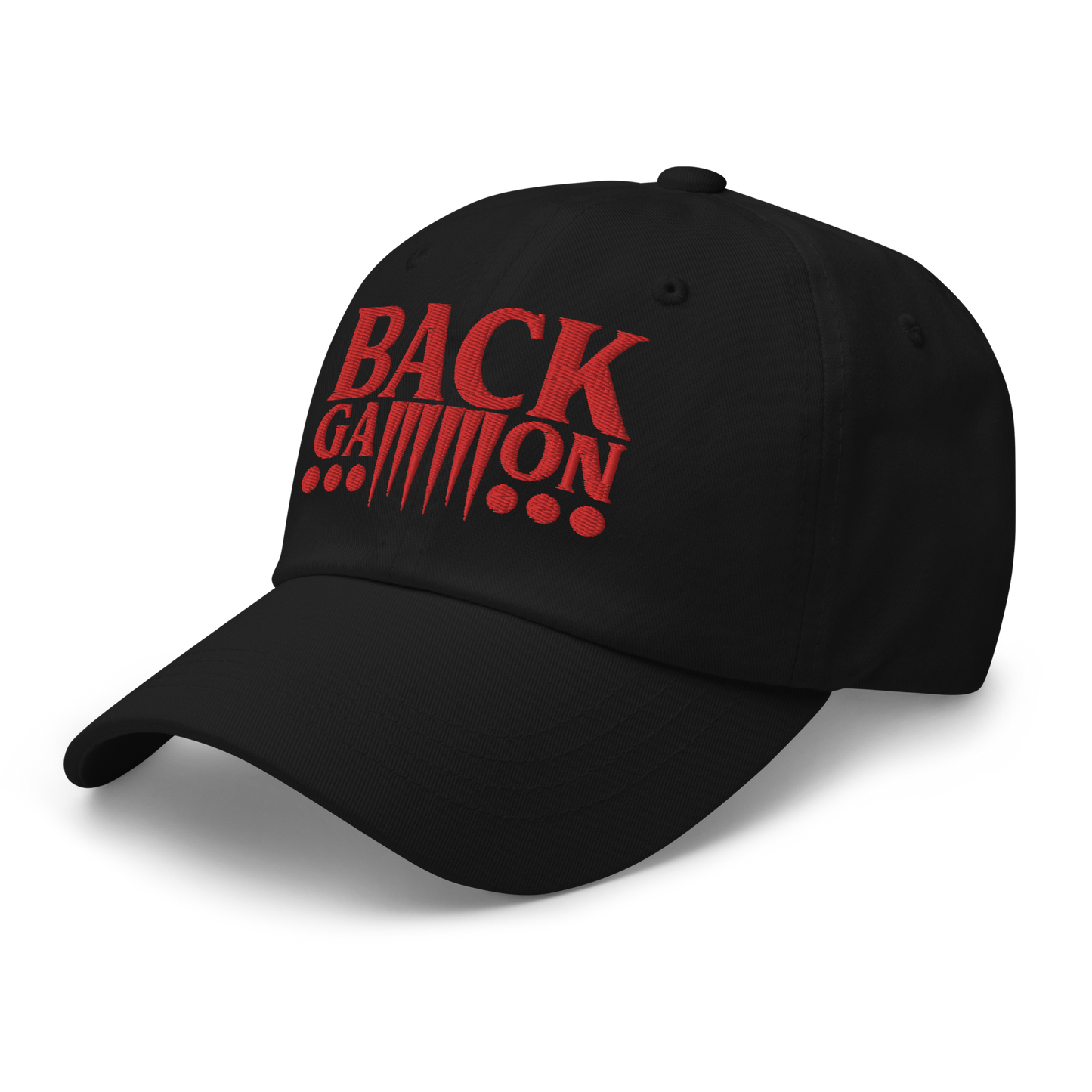 Backgammon Dad Hat (red embroidery)