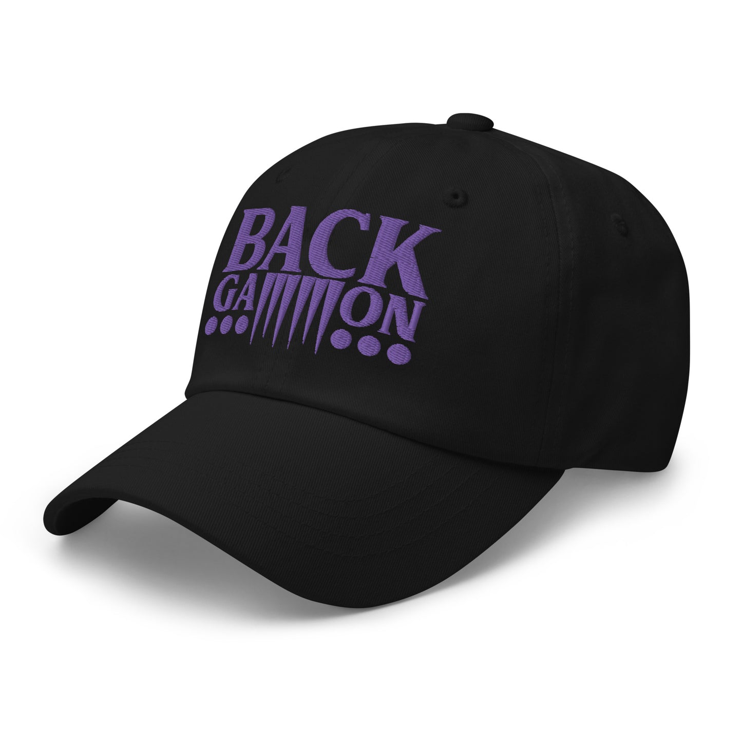 Backgammon Dad Hat (purple embroidery)