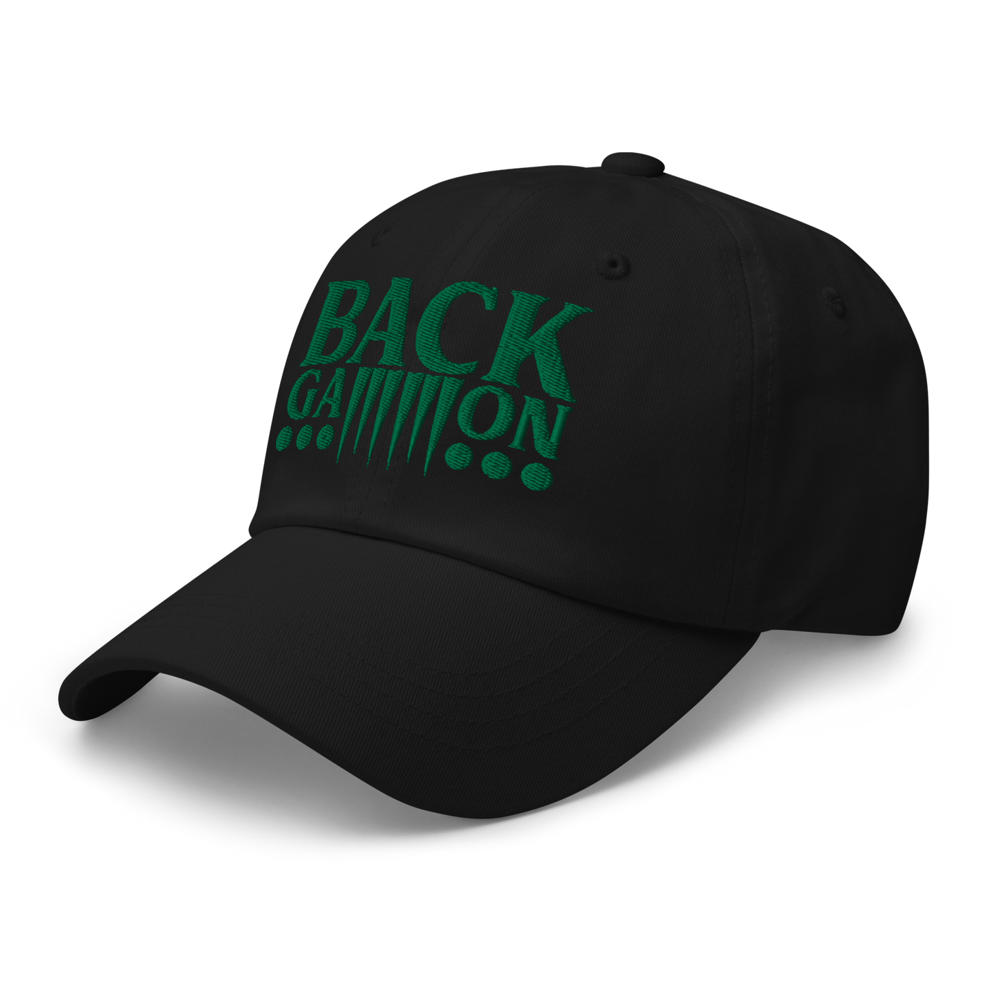 Backgammon Dad Hat (green embroidery)