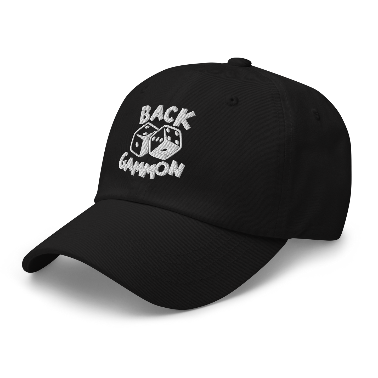 Backgammon Dad Hat (white embroidery)