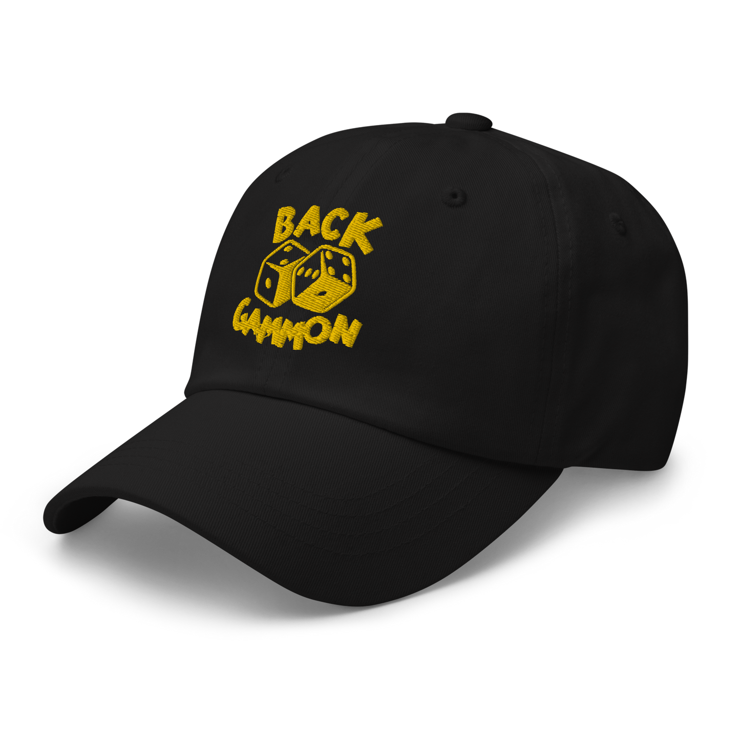 Backgammon Dad Hat (yellow embroidery)