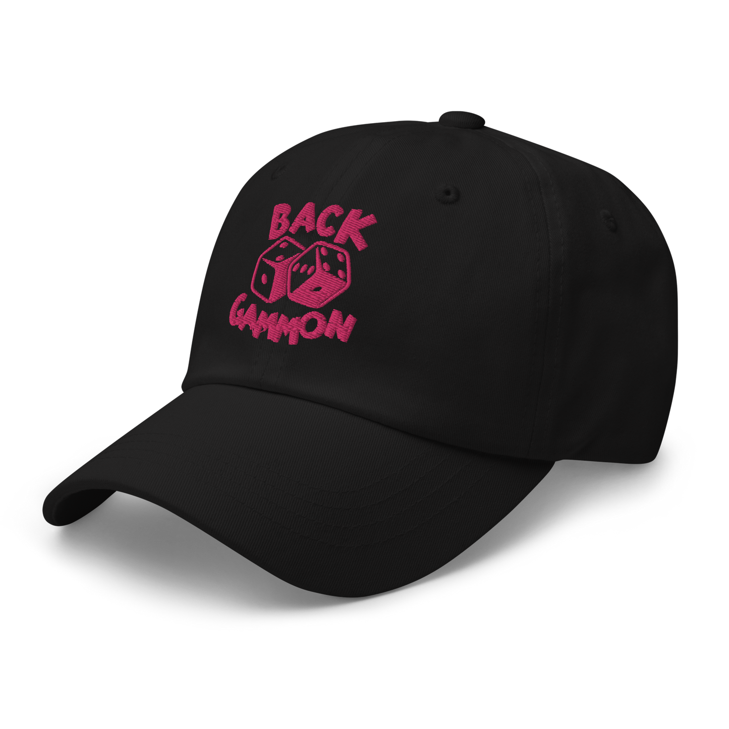 Backgammon Dad Hat (pink embroidery)