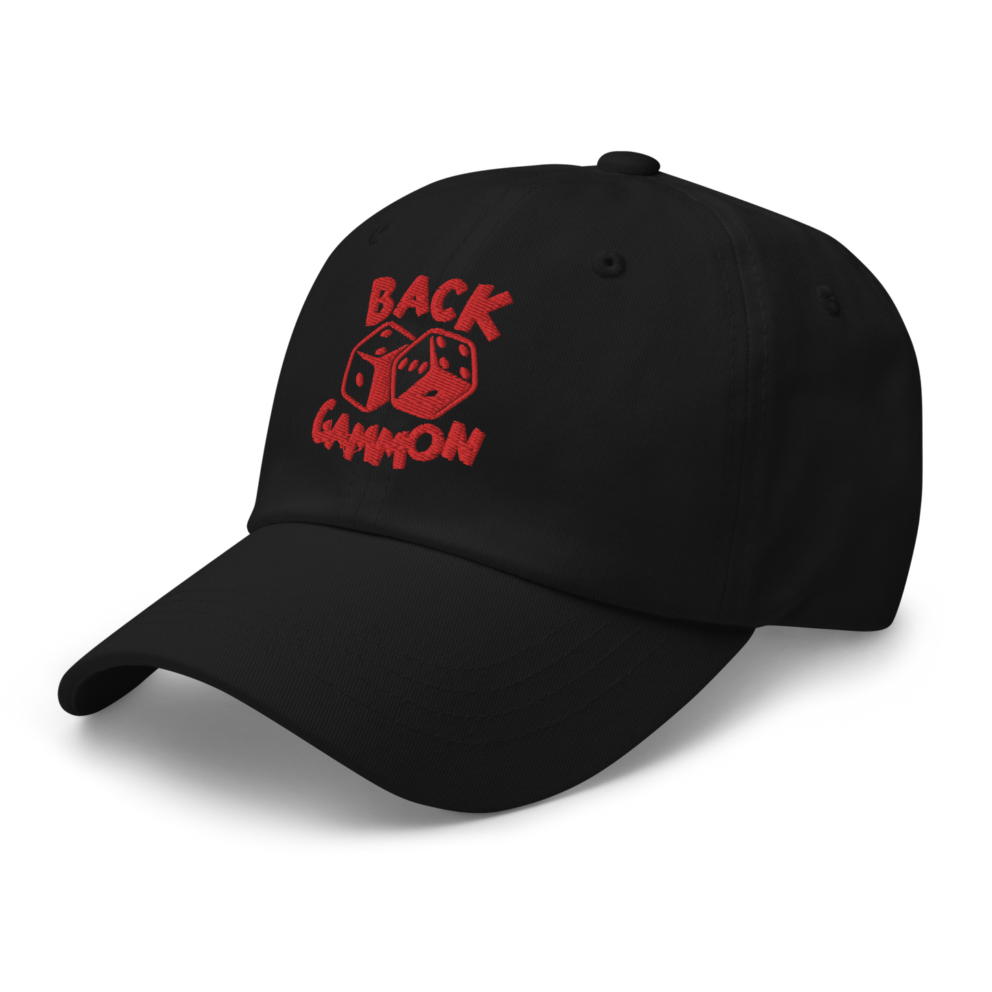 Backgammon Dad Hat (red embroidery)