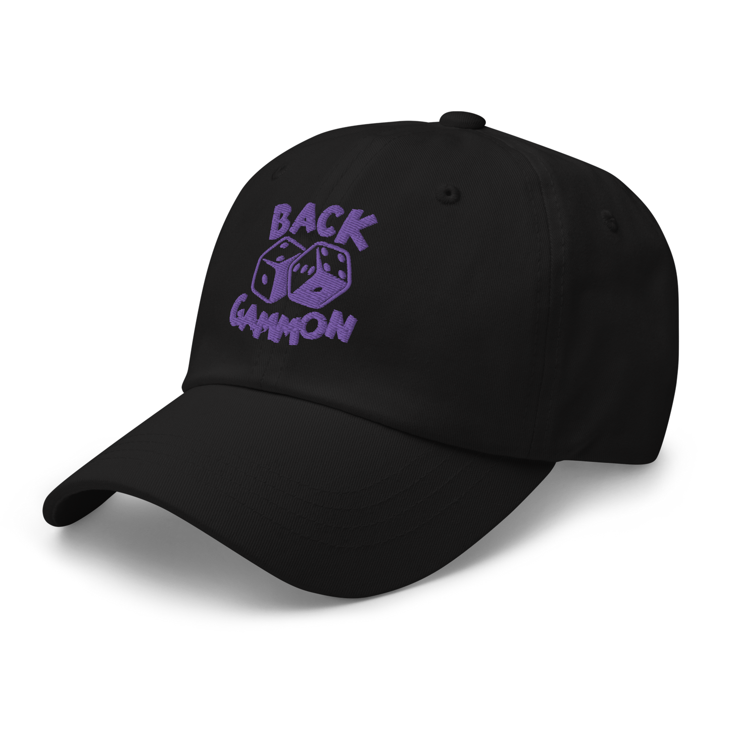 Backgammon Dad Hat (purple embroidery)