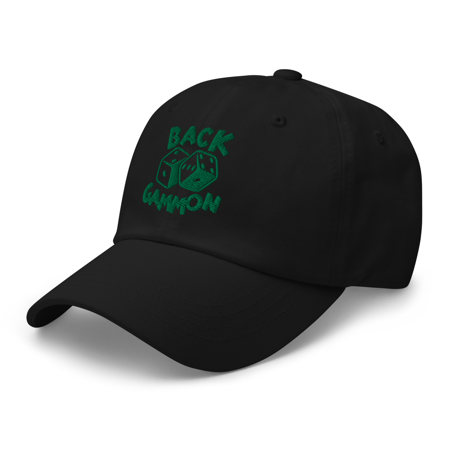 Backgammon Dad Hat (green embroidery)