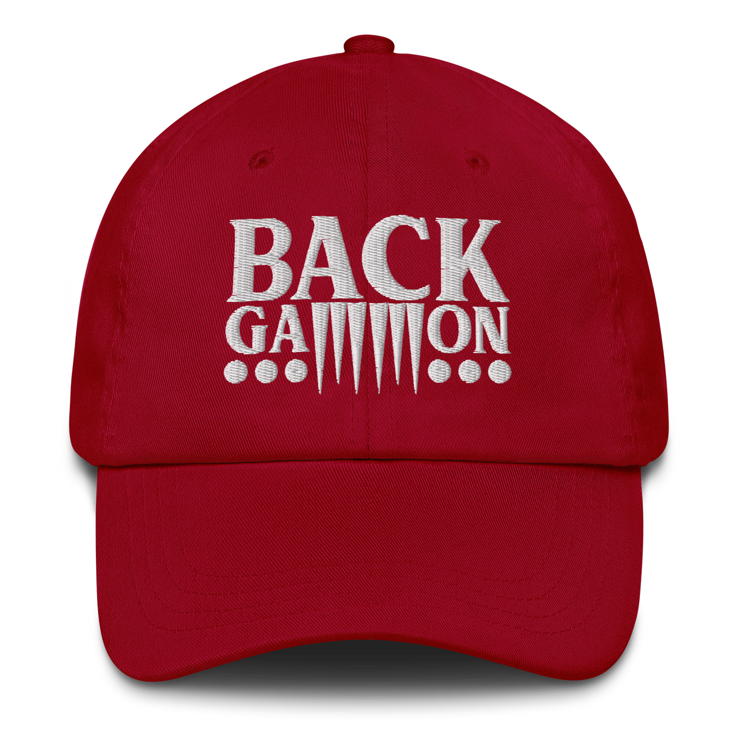 Backgammon Dad Hat (white embroidery)