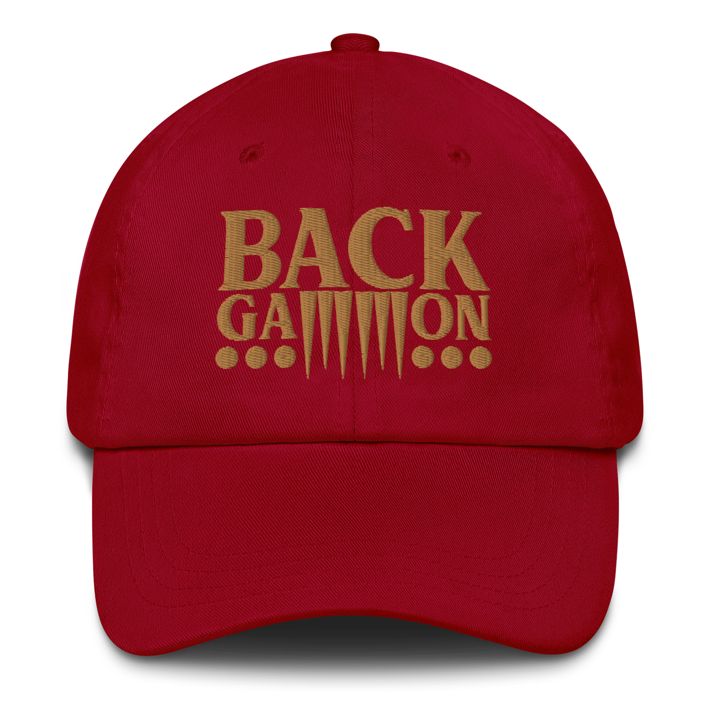 Backgammon Dad Hat (gold embroidery)