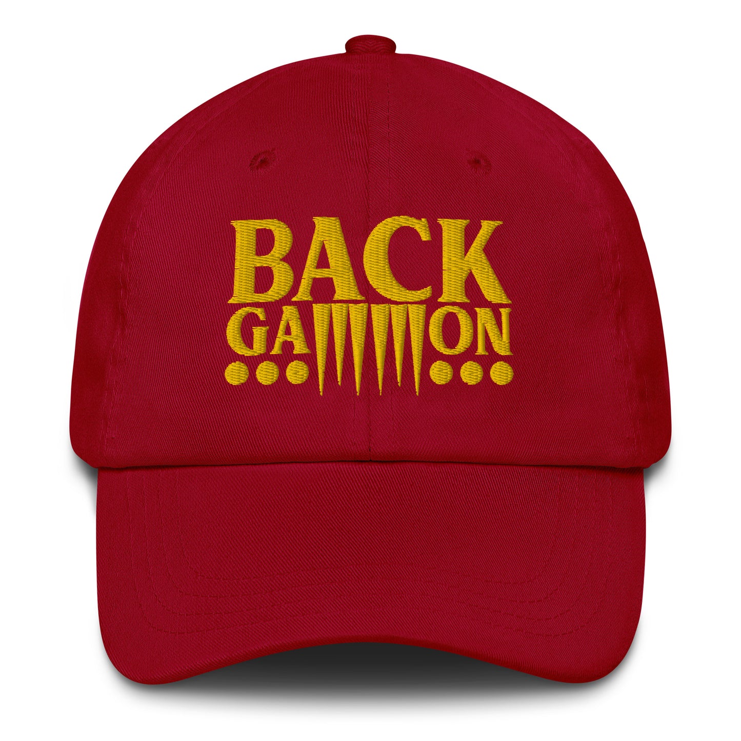 Backgammon Dad Hat (yellow embroidery)