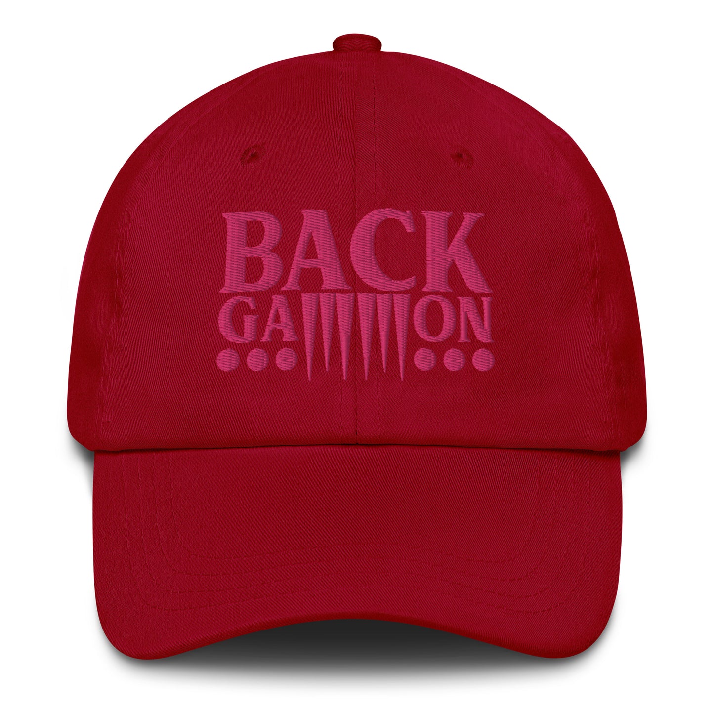 Backgammon Dad Hat (pink embroidery)