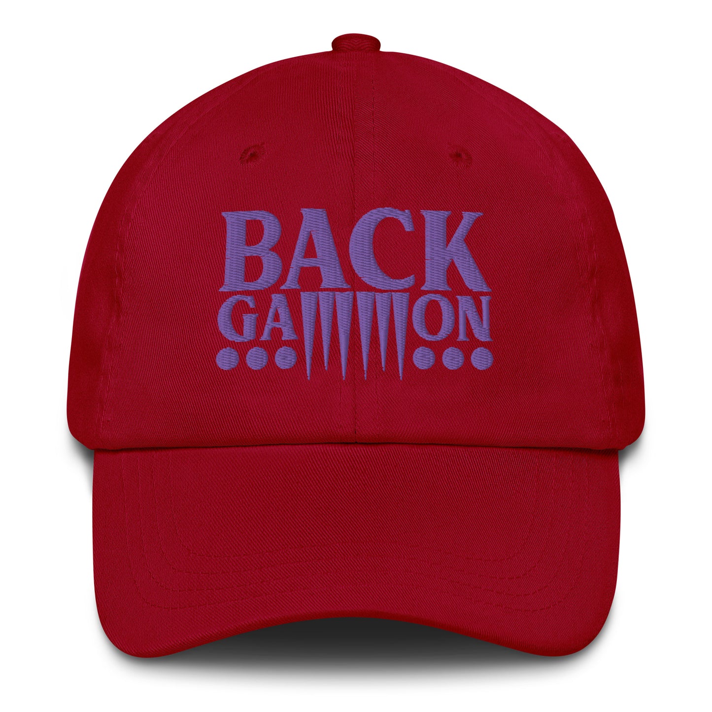 Backgammon Dad Hat (purple embroidery)