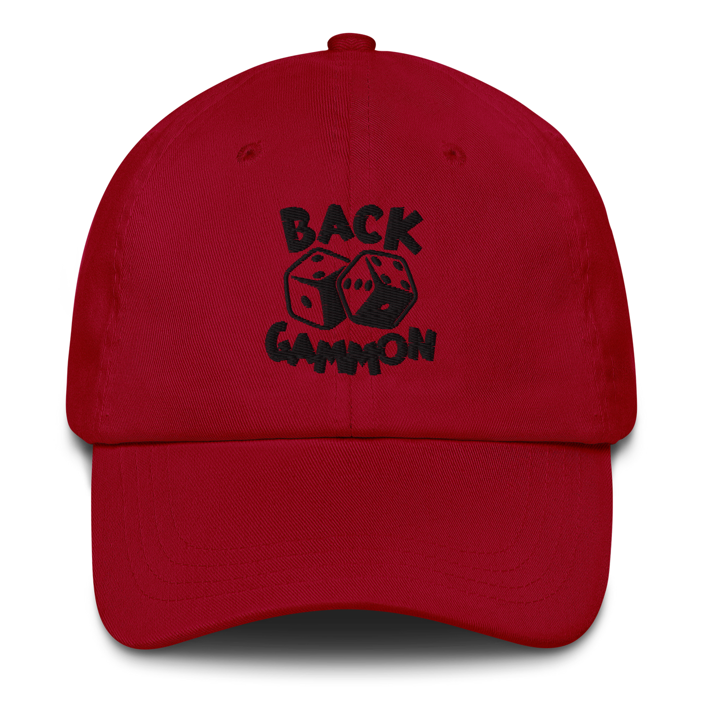 Backgammon Dad Hat (black embroidery)