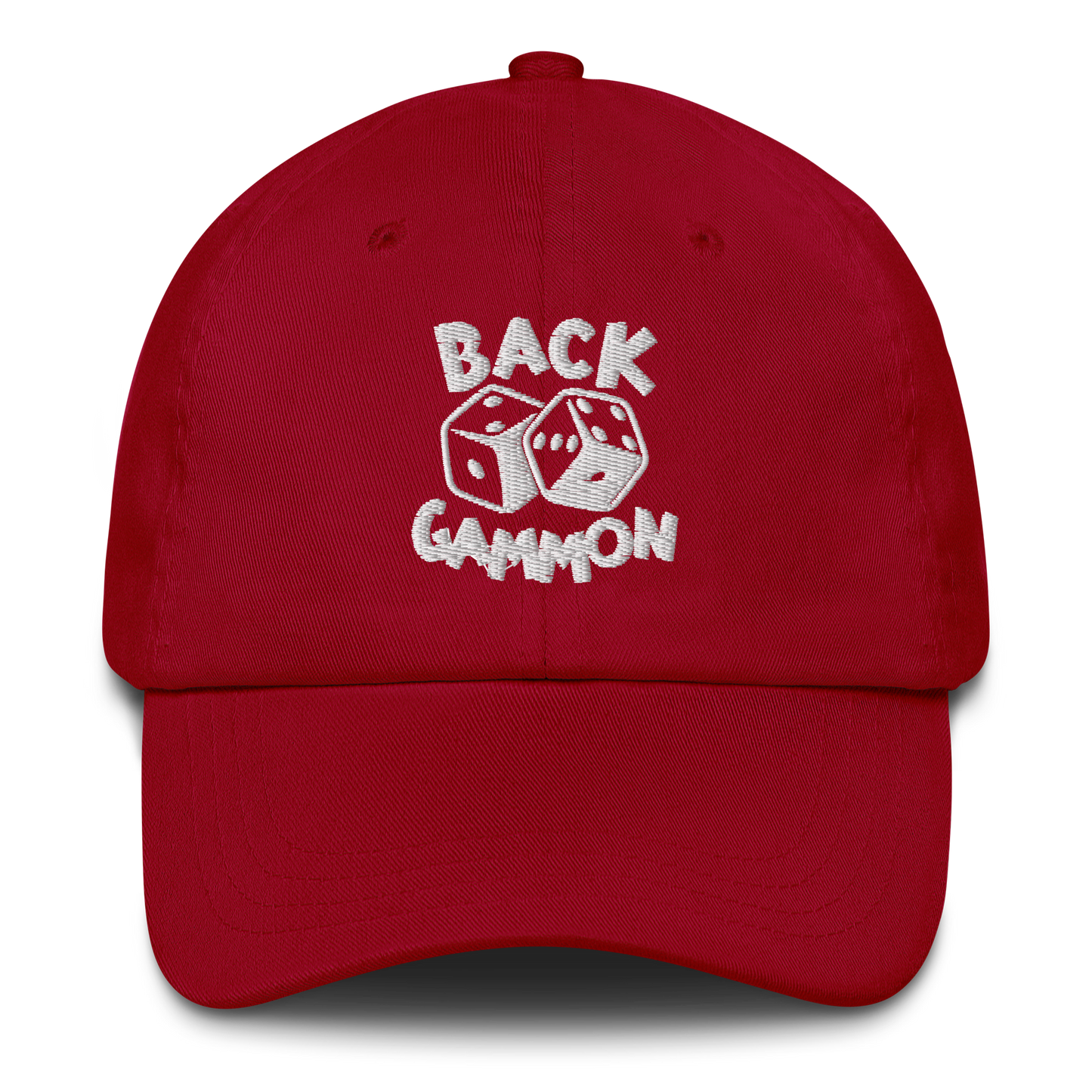 Backgammon Dad Hat (white embroidery)