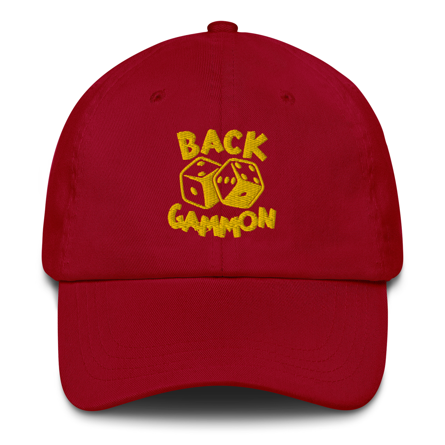 Backgammon Dad Hat (yellow embroidery)