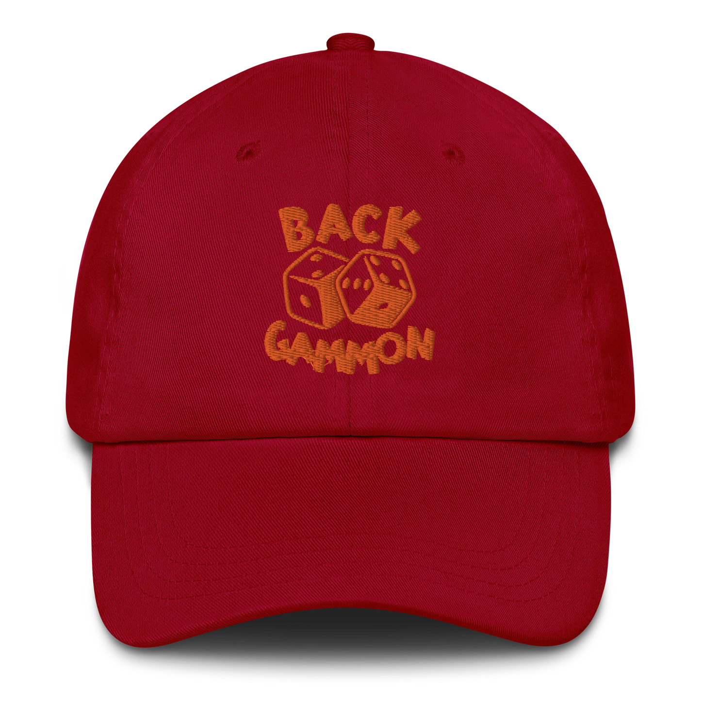 Backgammon Dad Hat (orange embroidery)