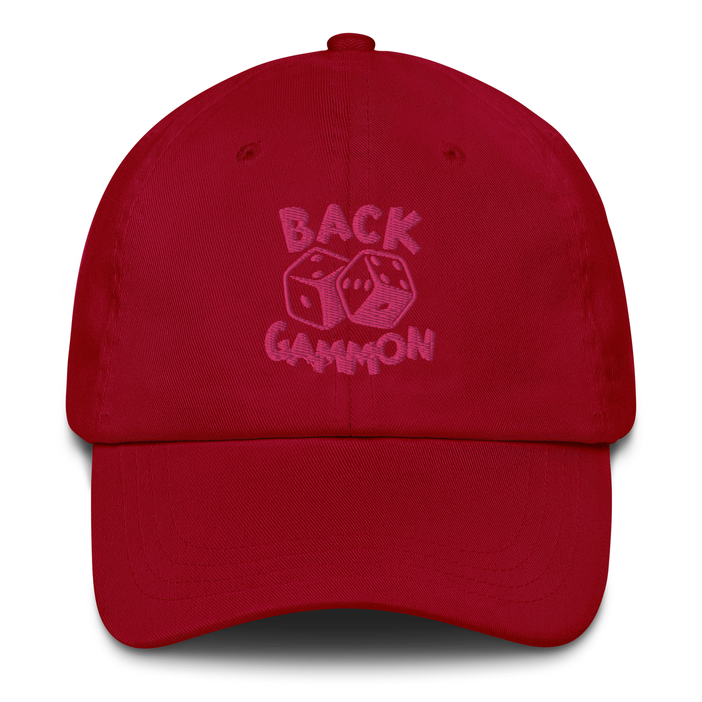 Backgammon Dad Hat (pink embroidery)