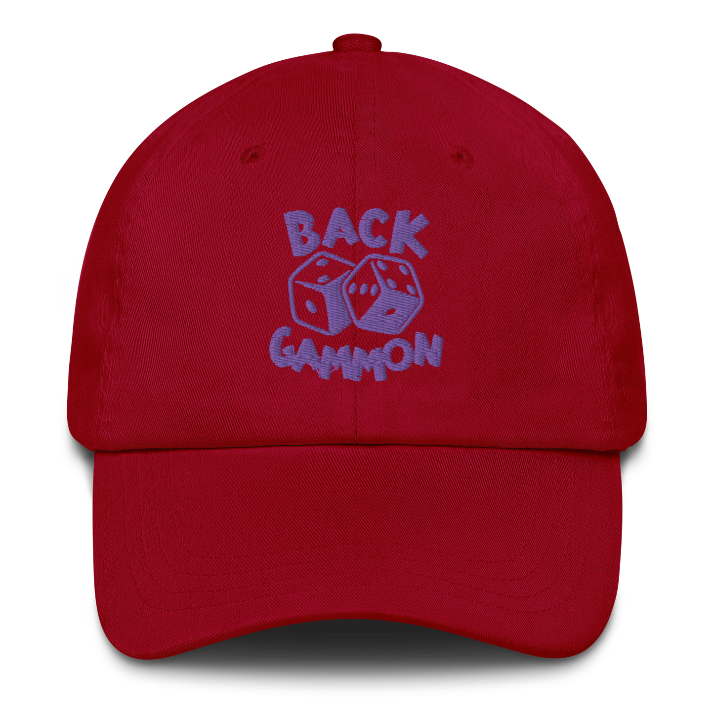 Backgammon Dad Hat (purple embroidery)