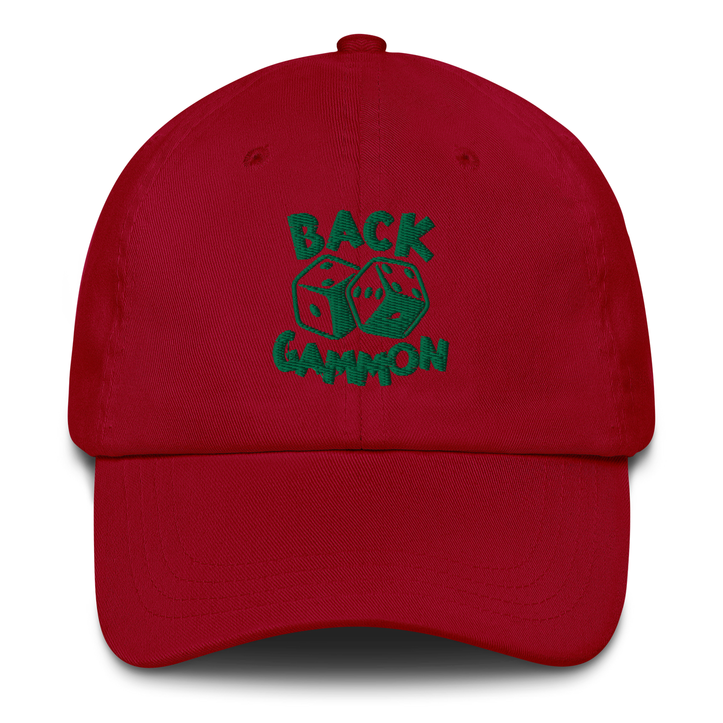 Backgammon Dad Hat (green embroidery)