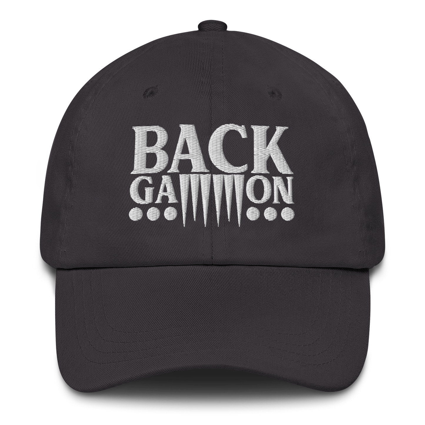 Backgammon Dad Hat (white embroidery)