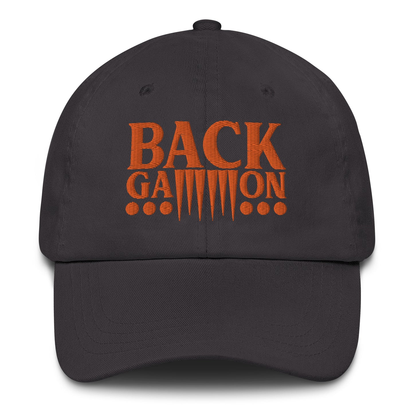 Backgammon Dad Hat (orange embroidery)