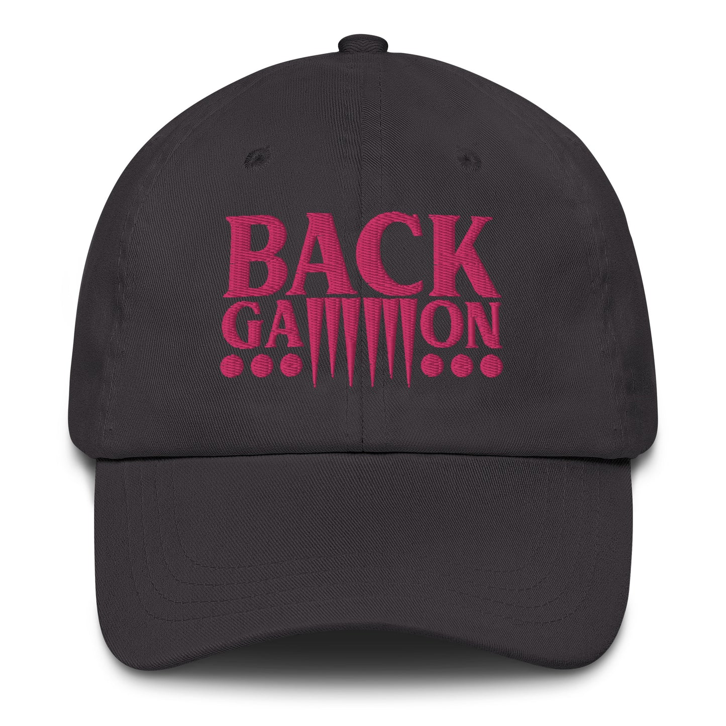 Backgammon Dad Hat (pink embroidery)