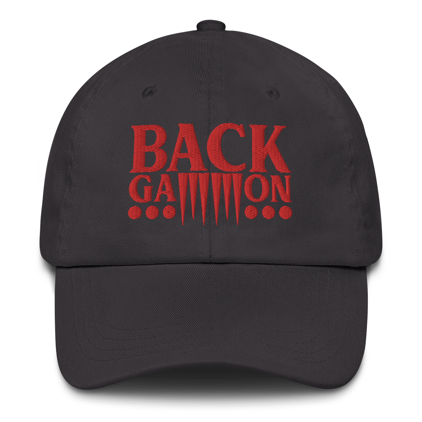 Backgammon Dad Hat (red embroidery)