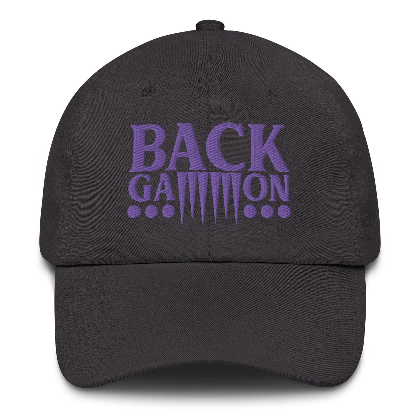 Backgammon Dad Hat (purple embroidery)